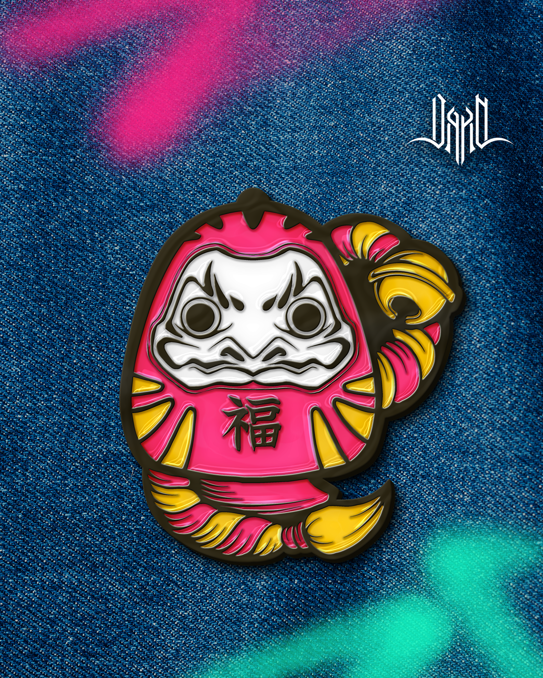 Pin Metálico "DARUMA" Rojo